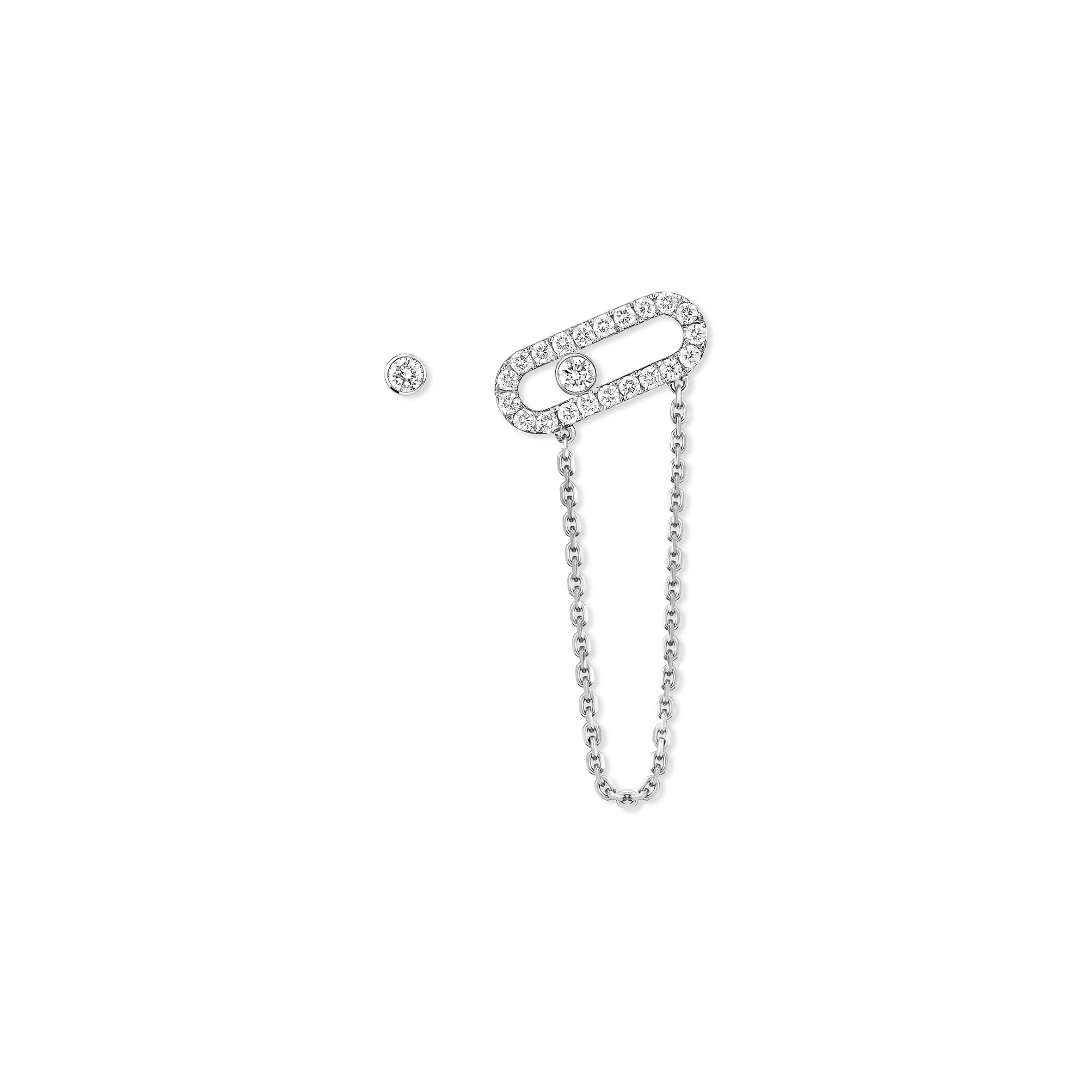 Mes1kaa move uno chain and stud earrings 12146